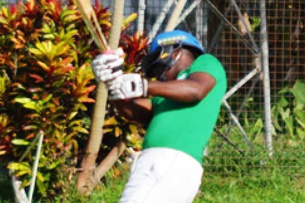 Image: A South Castries U19 lower order batsman hits out in the final over