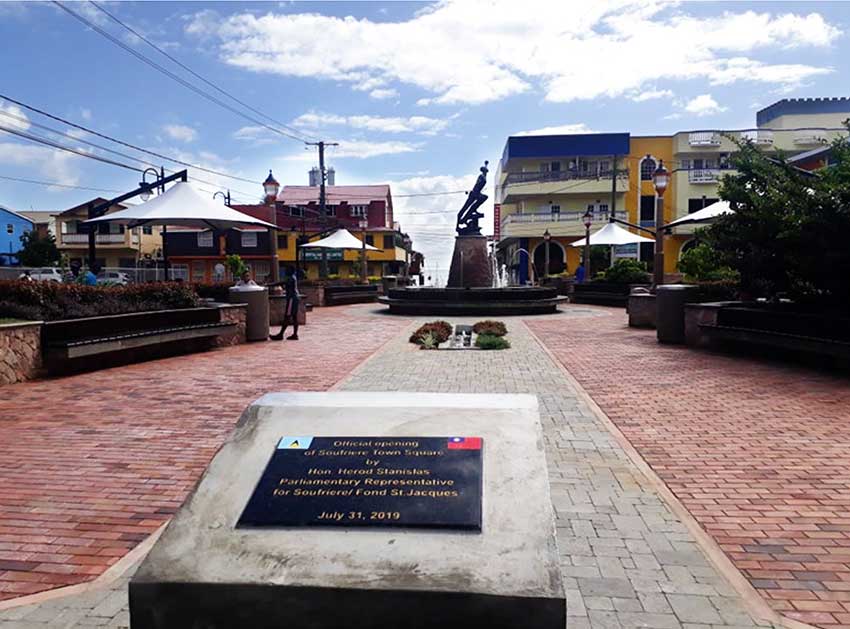 Image of a sectional view of the Soufriere Square.