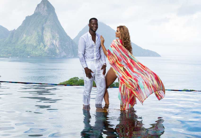 Image of Cricketer Daren Sammy and wife Cathy Sammy. 