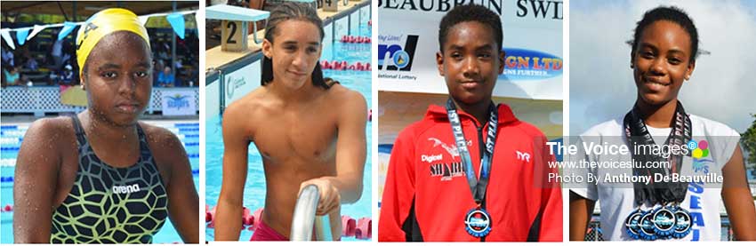Image: (L-R)Mikaili Charlemangne, Terrel Monplaisir, Antoine Destang and Marisa Louisy. (Photo: Anthony De Beauville)