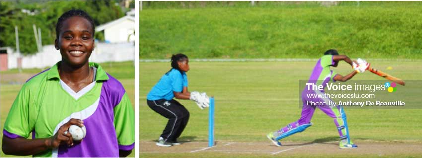 Image: Teeadie Crawford (South Castries) picked up 3 for 21; Captain Nerissa Crafton (South Castries) top scored with 44. (Photo: Anthony De Beauville) 