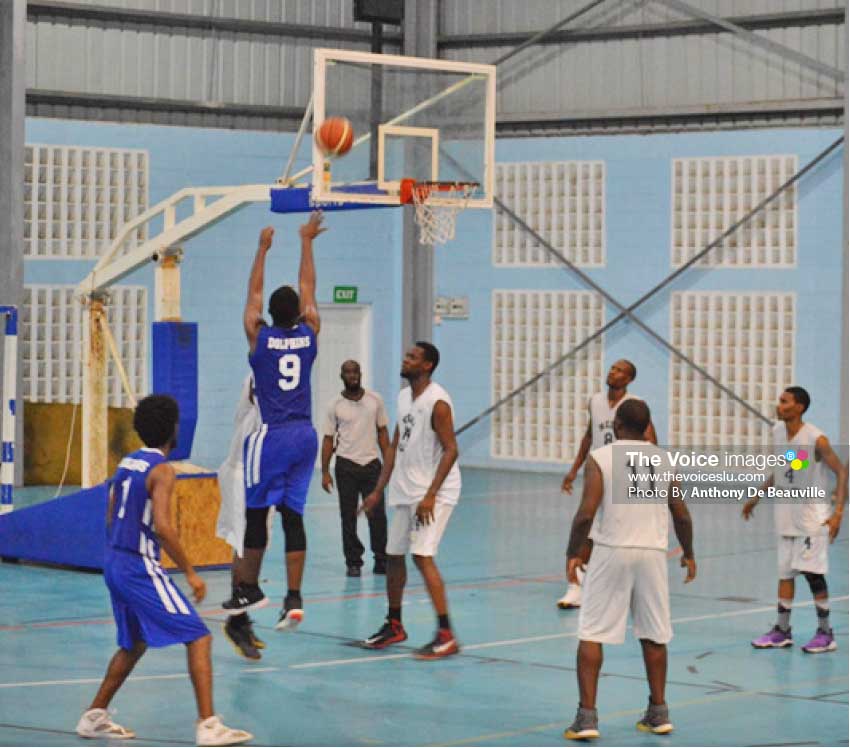 Image: Some of the action in last weekend’s match between VBCC Warlords and Dennery Dolphins at the IPF. (Photo: Anthony De Beauville)