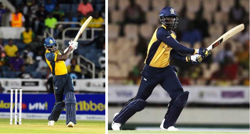 Image: (L-R) Zouks opening batsman Andre Fletcher (36) and captain Daren Sammy (30). (Photo: CPL T20 Ltd/ Getty Images)