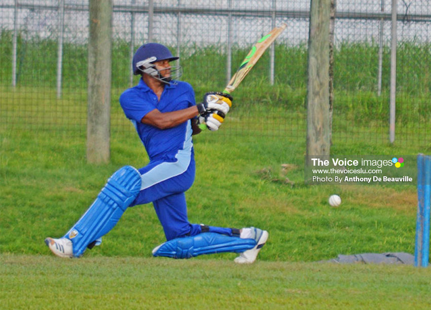 Image: Another Police wicket going down against Katahars, clean bowled. (Photo: Anthony De Beauville) 