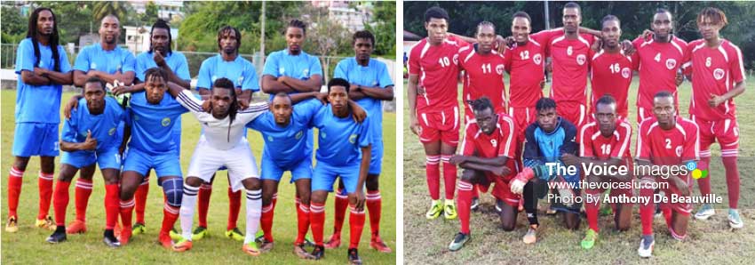 Image: (L-R) Canaries and Dennery to kick off 2019 Blackheart/SLFA Big 8 today at the PMG. (Photo: Anthony De Beauville) 