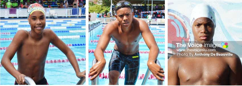 Image: (L-R) D’Andre Blanchard (Seajays), JayhanOdlum-Smith (Seajays) and Karic Charles (Lightning Aquatics). (Photo: Anthony De Beauville) 