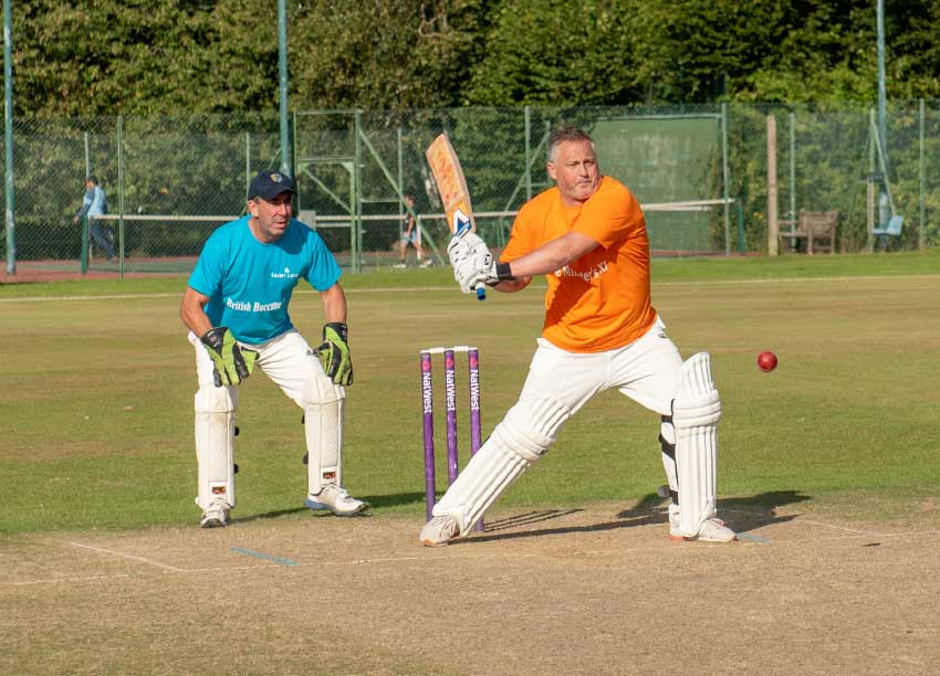 Image: Darren Gough in fine form. 