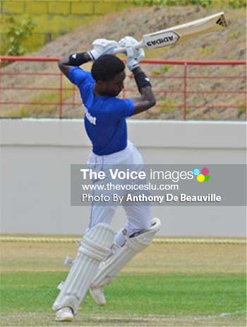 Image of Saint Lucia, Windward Island and West Indies Under 19 opening batsman, Kimani Melius. (Photo: Anthony De Beauville)