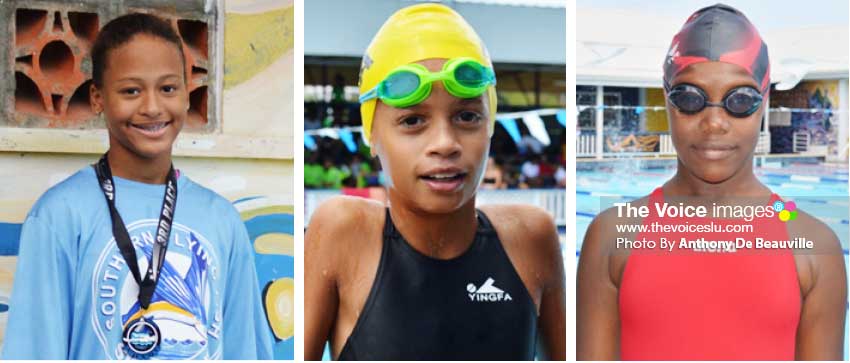 Image: (L-R) Maliyah Henry (Southern Flying Fish), JasmieSteide (Sharks) and Anyka Holder (Southern Flying Fish). 