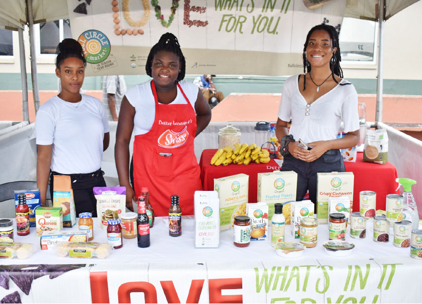 Image: Massy representatives (l-r) Mariah Lewis, Neola Charlery and Dania Joseph.