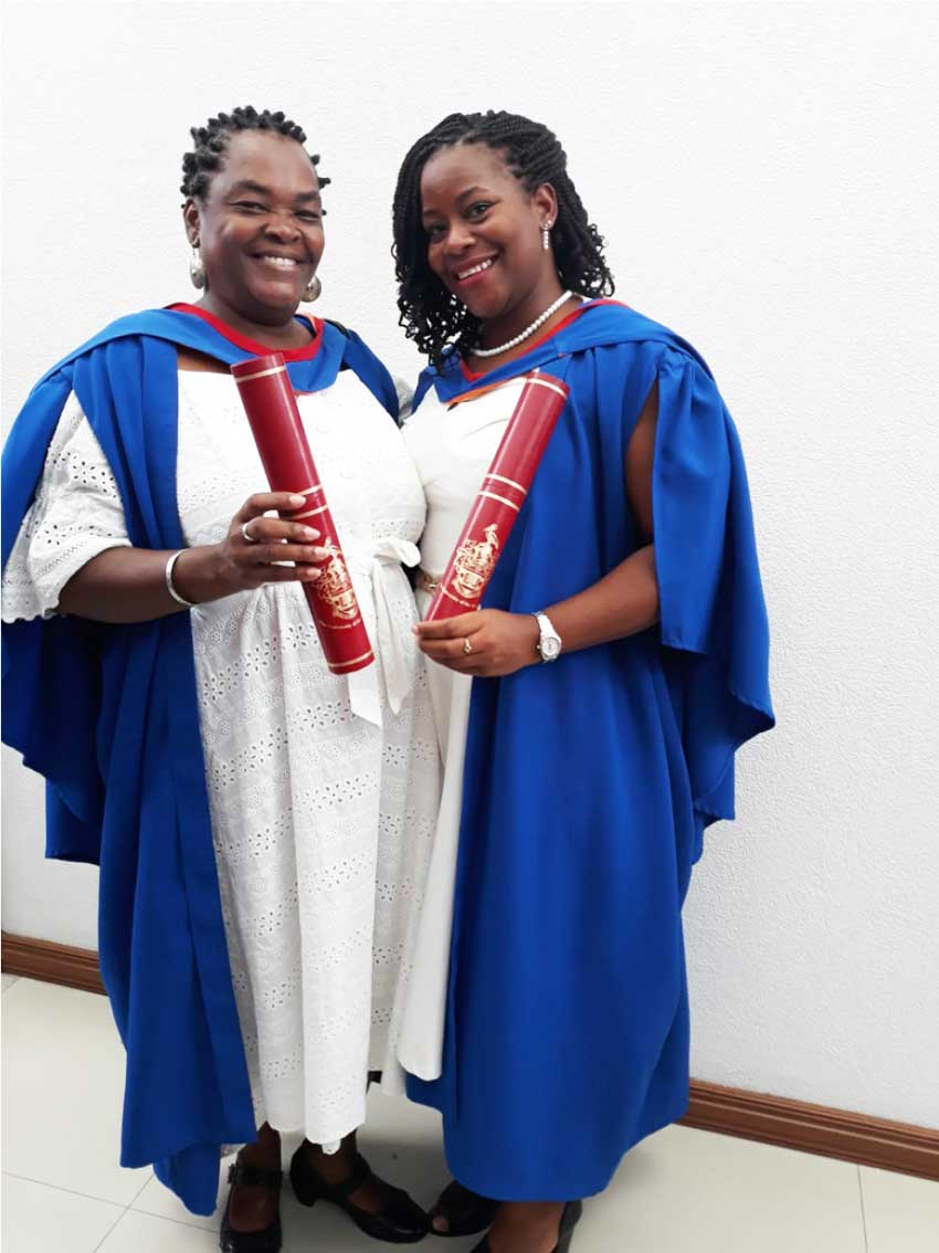 Image of Mother and daughter, Delia Cuffy-Weekes and Natasha Jervier.
