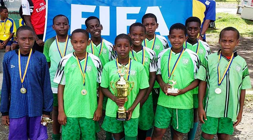 Image: Gros Islet Primary School 2019 District 1 champions. (PHOTO: CD)