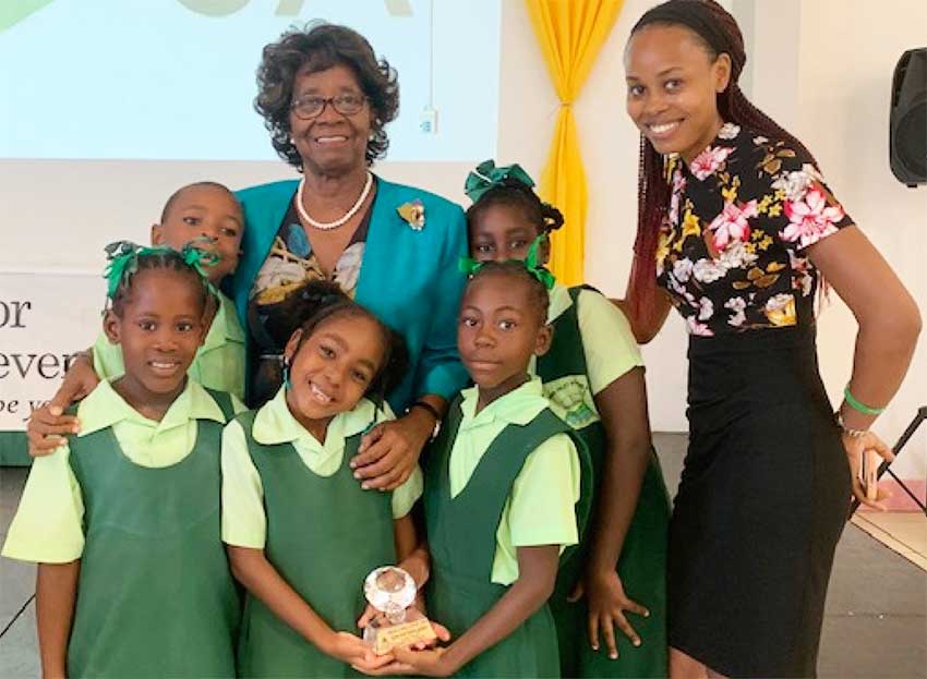 Image: Group photo with students from Choiseul Secondary. 