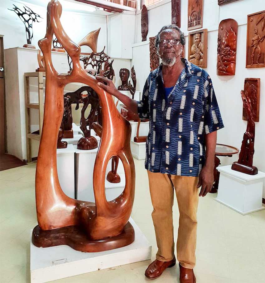 Image of Saint Lucian sculptor Vincent Eudovic.