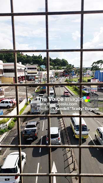 Image: South bound Traffic Congestion on the Castries to Gros Islet Highway 