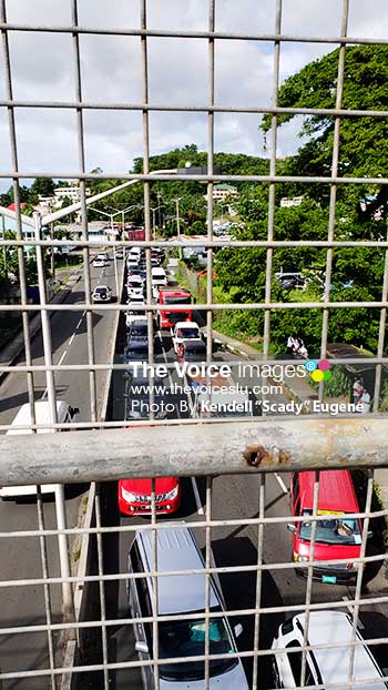Image: South bound Traffic Congestion on the Castries to Gros Islet Highway 