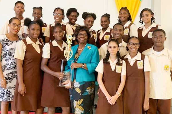 Image: Winning smiles from Entrepot Secondary School students.