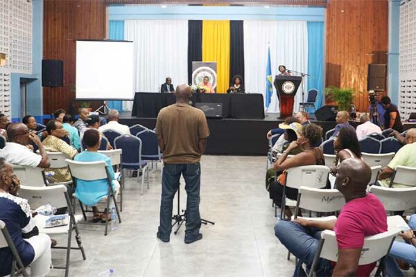 Image: A meeting held last weekend at the Castries City Hall got underway with the objective of welcoming and informing the ‘returning/returned diaspora’ on the island’s development, investment and skill sharing opportunities.