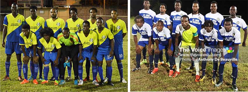 Image: (L-R) Island Cup defending champion Marchand takes on Blackheart Super 8 champion Gros Islet tonight. (Photo: Anthony De Beauville)