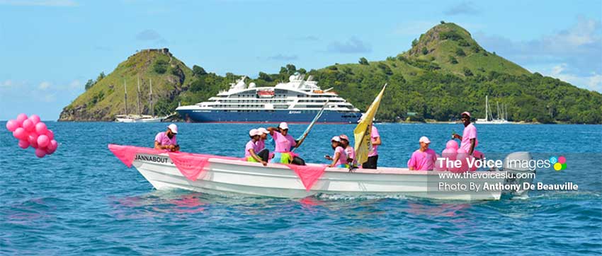 Image of Janna Louis-Fernand and family sailing for a cause onboard the Jannabout. (PHOTO: Anthony De Beauville) 