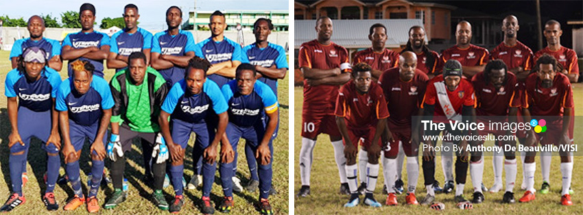 Image: (l-r) Marchand and Gros Islet Veterans both won their games on Wednesday evening. (PHOTO: Anthony De Beauville/VISI)