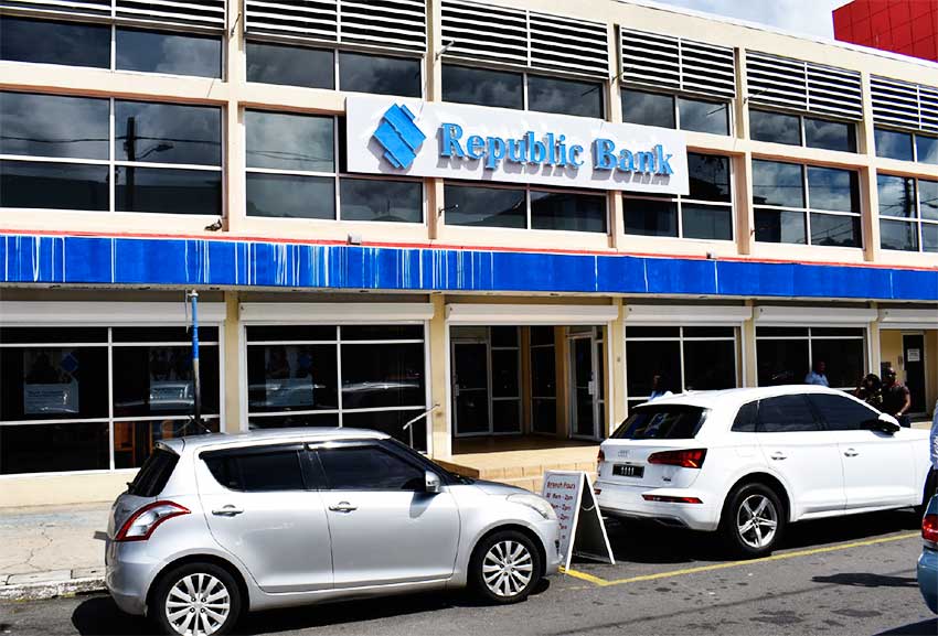 Image of Republic Bank, formerly Scotiabank, on the William Peter Boulevard, Castries.
