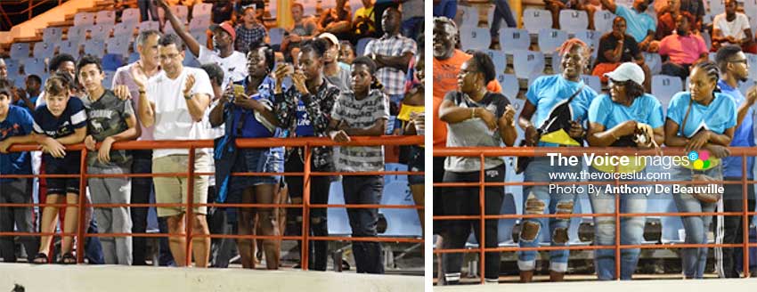 Image: (L-R) Saint Lucians and visitors alike came out to support their respective teams. (PHOTO: Anthony De Beauville) 