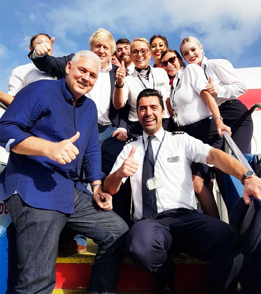 Image of Prime Minister Honourable Allen Chastanet met with the British Prime Minister Boris Johnson