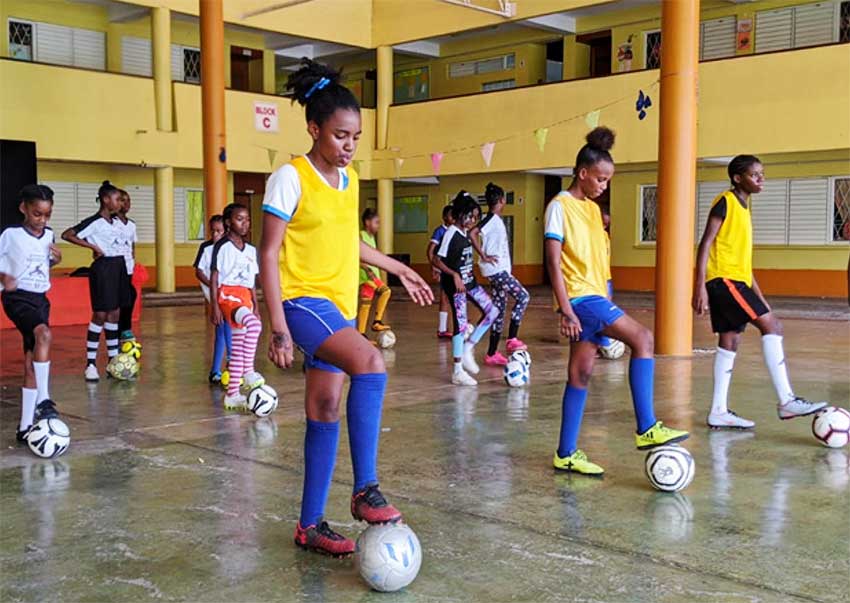 Image: The 1st National Bank Kick It Destiny! Girls Grassroots Football Festival aims to help participants develop self-confidence on and off the field.