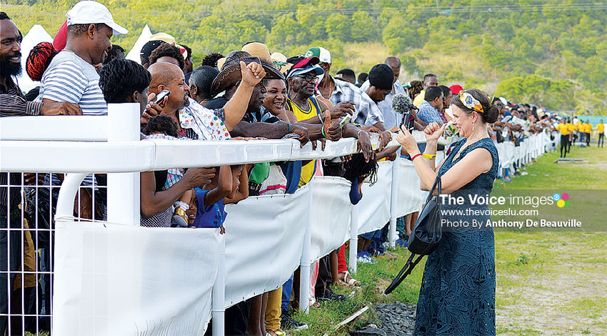Image of A section of the huge crowd taking in the action. (PHOTO: Anthony De Beauville)