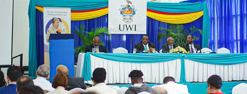 Image: Conference on Emigrant policies in the Caribbean and Central America: Migration at the crossroads between Europe and Latin America hosted by The UWI Five Islands Campus and organised by the European Union-Latin America and Caribbean (EU-LAC) Foundation. 
