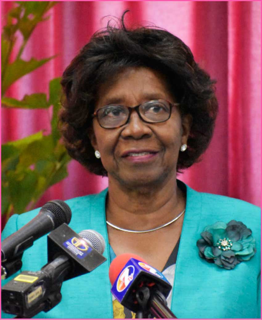 Image of Her Excellency Dame Pearlette Louisy, Governor General Emerita of Saint Lucia, and Chairperson of the Nobel Laureate Festival Committee.