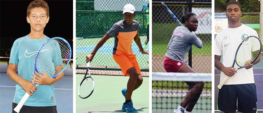 Image: (L-R) Nominees for Team of the Year; Joey Angeloni and Arden Rosemond; Rosemond will also vie for Junior Tennis Player of the Year; Meggan Williams, nominee for senior female Tennis Player of the Year and Maxx Williams, nominee for senior male Tennis Player of the Year. (PHOTO: Anthony De Beauville/MW)