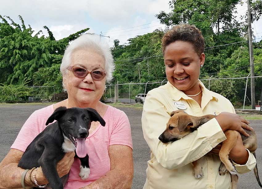 Image of Pamela Devaux, Co-founder of SLAPS and Rhonda Giraudy of the Sandals Foundation.