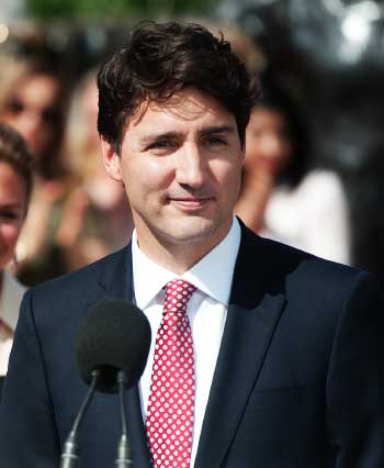 Image of Prime Minister of Canada Justin Trudeau. 