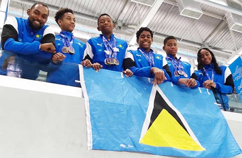 Image: National Swim Team give Saint Lucia 2020 Independence Day gift.