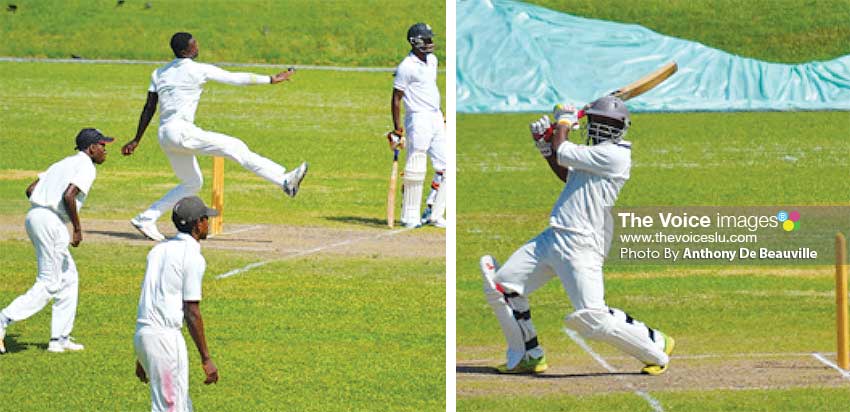 Image: (L-R) Left arm fast bowler Dillan John picked up 3 for 32; Tonius Simon scored 67. (PHOTO: Anthony De Beauville) 