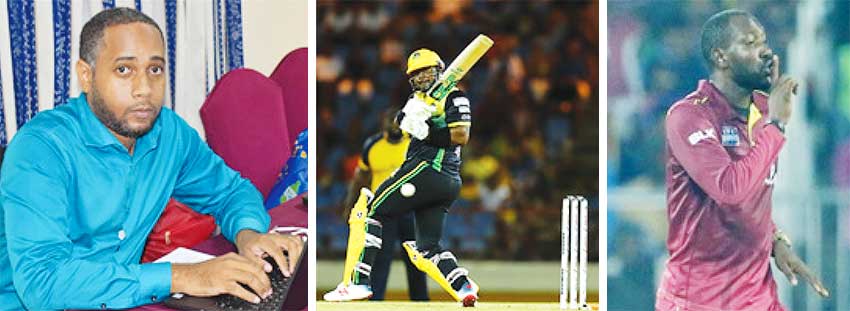 Image: (L-R) CEO SPL T20 – Hasan Eristhee, Dwayne Smith and Kesrick Williams. (PHOTO: Anthony De Beauville/Randy Brooks/CPL T20/BCCI) ,