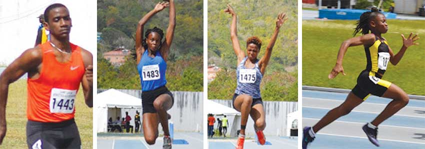 Image: (L-R) Miguel Charlery (Rockets), Aaliyah Estaphor, Kereser Augustin (Survivors) and Naomi London (Pacesetters). (PHOTO: Anthony De Beauville) 