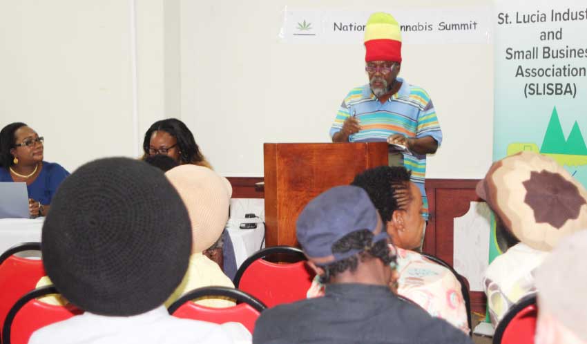 Image: A National Cannabis Summit hosted by SLISBA last month in Soufriere where the groups first met. 