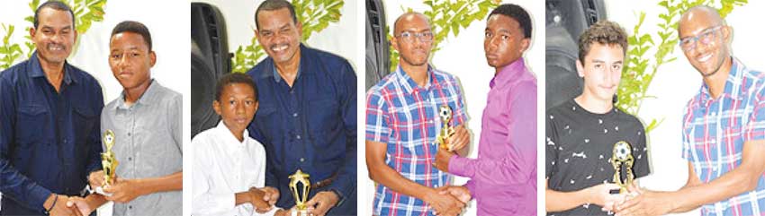 Image: (L-R) ) Roger Joseph and Lionel John presenting awards to the winners. (PHOTO: Anthony De Beauville)