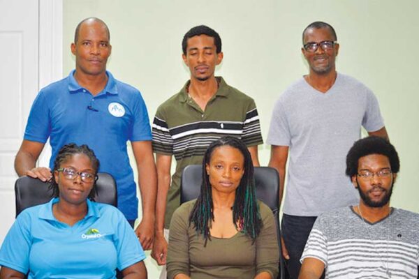 Image: (L-R) The re-elected Saint Lucia SAMBO Association Executive. Center front row: President Lashelle Regis. (PHOTO: Anthony De Beauville).