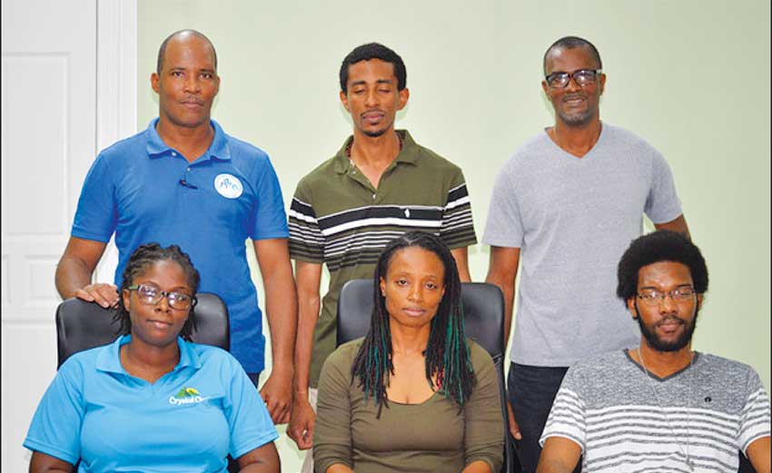 Image: (L-R) The re-elected Saint Lucia SAMBO Association Executive. Center front row: President Lashelle Regis. (PHOTO: Anthony De Beauville). 