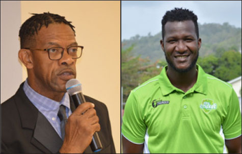 Image: (L-R) SLNCA President Carol Henry and former West Indies captain Daren Sammy. (PHOTO: Anthony De Beauville)