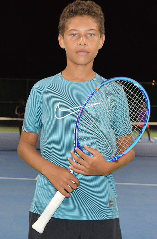 Image: The 2020 Independence Day Classic champion, Joey Angeloni, the only player to win all matches played won the singles 18 and Under title defeating Petterson George (Photo: Anthony De Beauville)