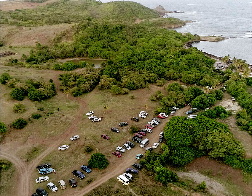 Image of an aerial perspective of the area to be developed in Cas en Bas by Cabot.