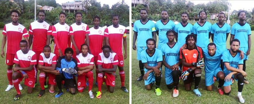 Image: (L-R) Dennery continues their unbeaten run with a 2-0 win over Desrisseaux. (PHOTO: SM) 