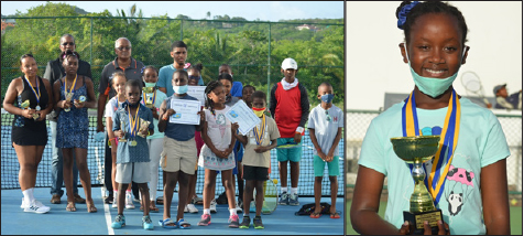 Image: (L-R) Participants at the one day extravaganza organize by Blanchard’s Tennis; Jaylyn Henry had an outstanding performance on court. (PHOTO: Anthony De Beauville)