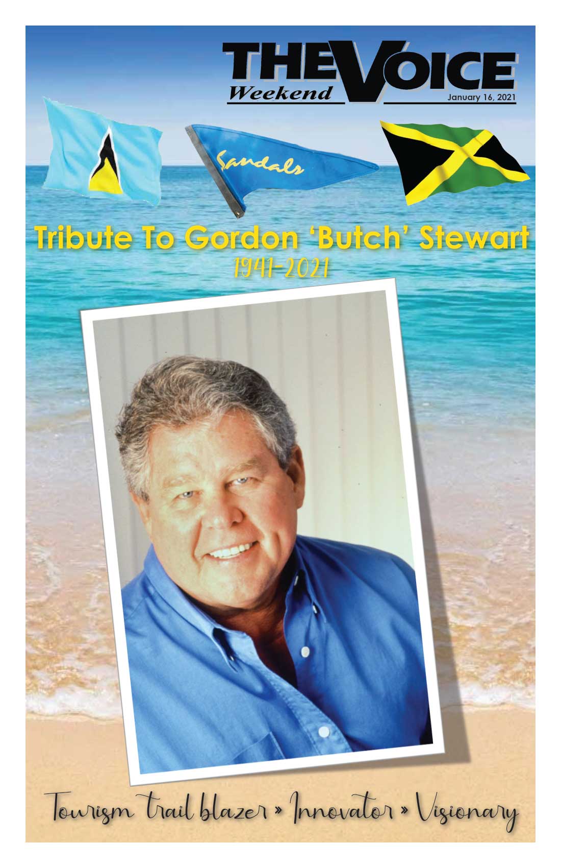 Image of the cover of our Voice Special Issue — Tribute to Gordon 'Butch' Stewart