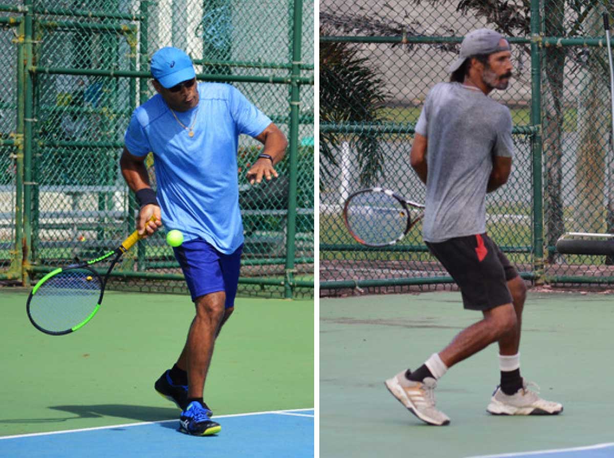 Image: (L-R) Men’s Doubles, Randolph Rosemond and Ricardo Francois defeated Reep Bishamber and Thaddeus Emile in straight sets 6-2, 6-4. (Photo: Anthony De Beauville)